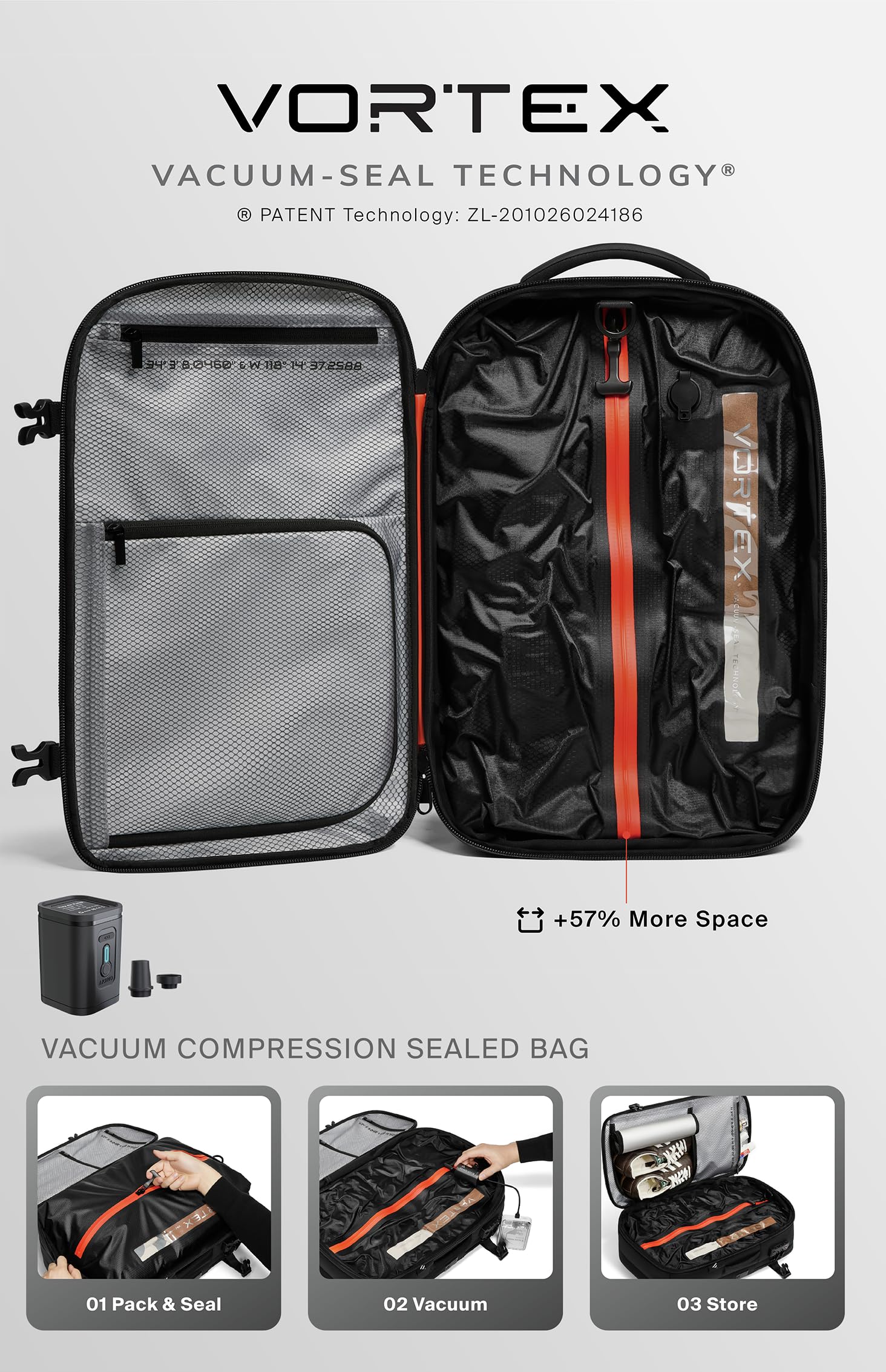 JUBO Compression Travel Backpack