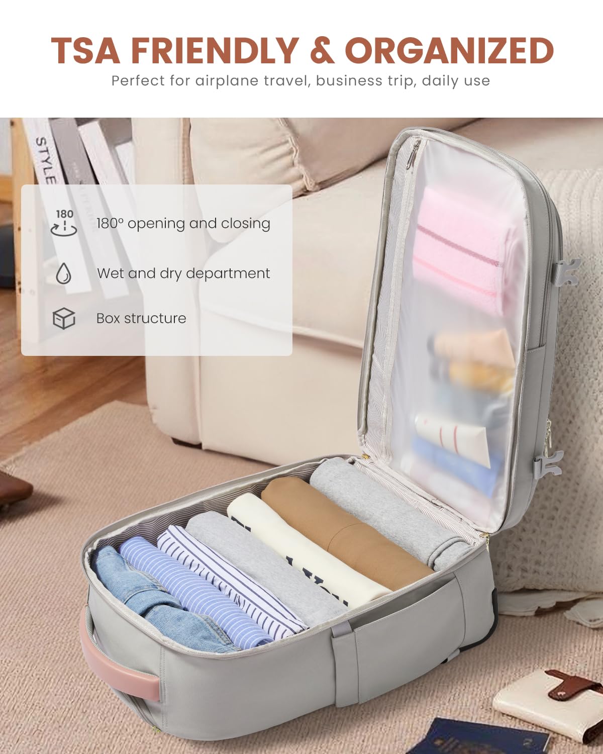 JUBO Voyager Rolling Backpack